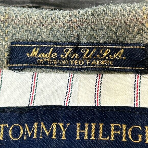 Vintage Tommy Hilfiger Mens Blazer 44R Green Single Vent Made In USA Jacket Only - Picture 7 of 16